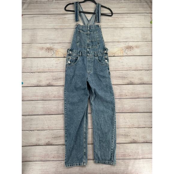 We the Free People Straight Leg Overalls Womens XS Blue Medium Wash Denim - Picture 1 of 10